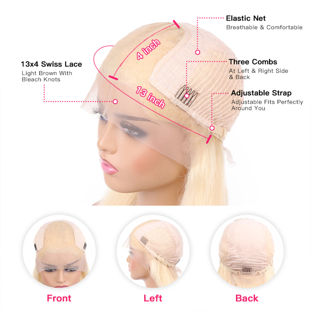 30 Inch Pink Wig Body Wave Transparent Lace Front Wigs For Women