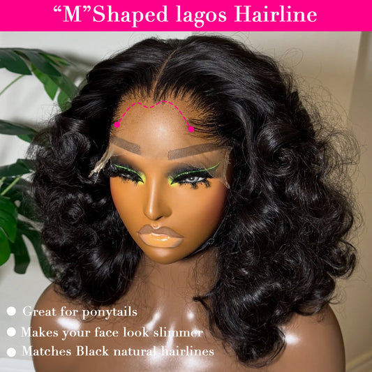 New Trend Lagos Hairline Sliky Bouncy Curly Wigs 100% Real HD Lace 400 High Density 13x6 HD Lace Frontal Wigs Pre Plucked Ready To Wear For Women
