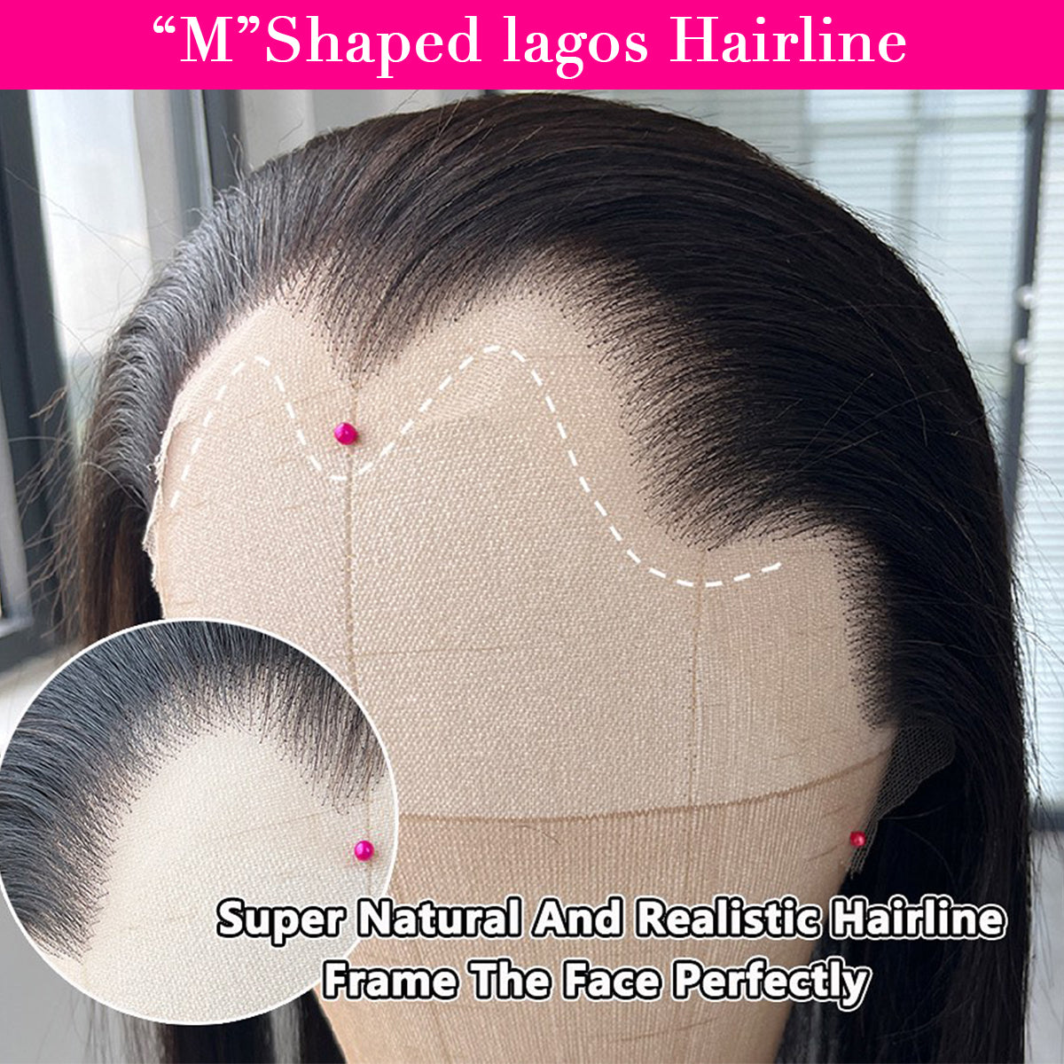 400 Density Lagos Hairline Wig 13x6 Skinlike HD Lace Frontal Human Hair Wigs 16-32 Inch Bone Straight Glueless Wigs Pre Plucked