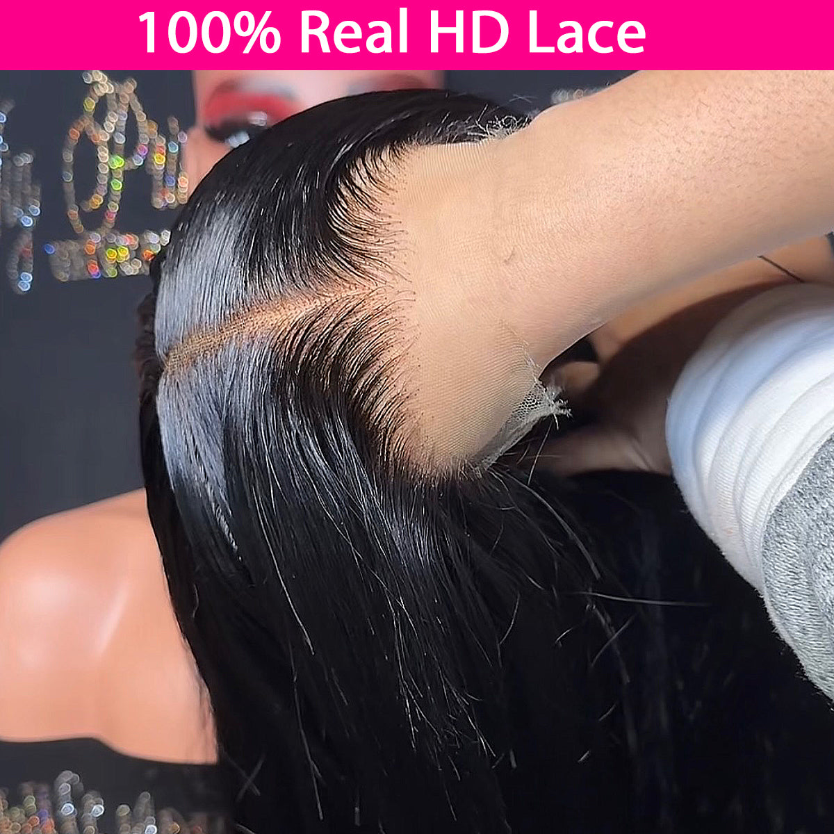 Real Invisible HD Lace Straight Glueless Wigs 13x6 HD Lace Frontal Human Hair Wigs 400 Density For Women Wear And Go 13x4 HD Lace Frontal Wigs