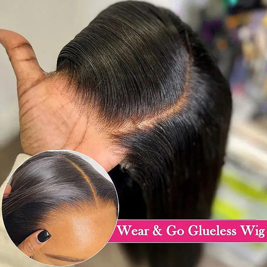 200/400 Density 100% Real HD Lace Straight Human Hair Wigs 13x64/13x6 HD Lace Frontal Wig 16-32 Inch 200/400 Density For Women Wear And Go
