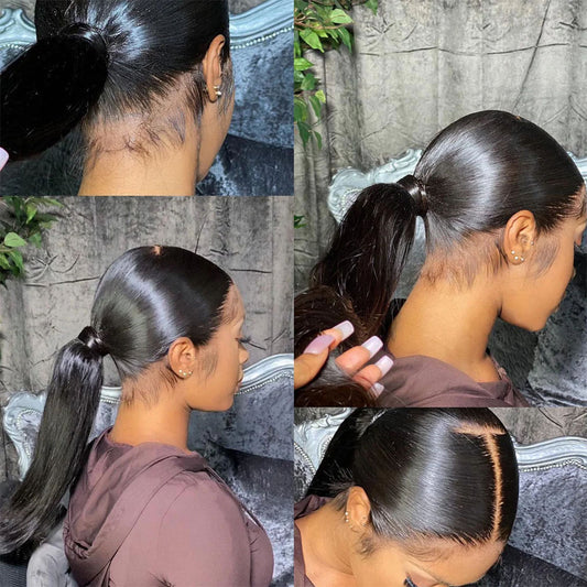 Invisible Strap 360 HD Full Lace Glueless Wig Bone Straight Lace Frontal Wig 200/400 Density 16-32 Inch For Black Women