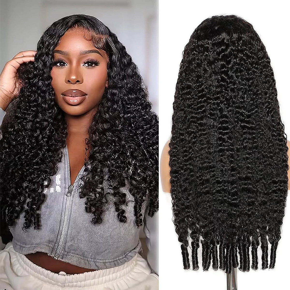 200/400% Density Burmese Curly 100% Real HD Lace Deep Wave Glueless Wigs 13x4 HD Lace Frontal Wigs Human Hair For Women Wear And Go