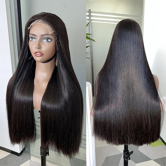 13x6 Super Double Drawn Bone Straight HD Transparent  Lace Front Human Hair Glueless Wigs Ready To Wear 180 Density For Women