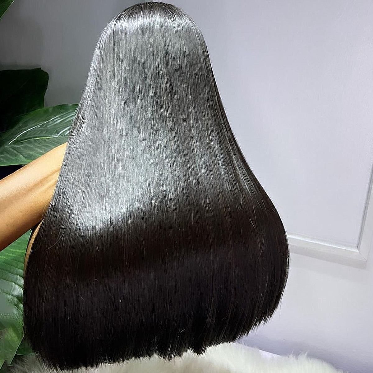 Super Double Drawn 180 Density Bone Straight Human Hair Wigs 13x4/13x6 HD Lace Frontal Wigs 100% Human Hair Pre Plucked For Women Wear And Go