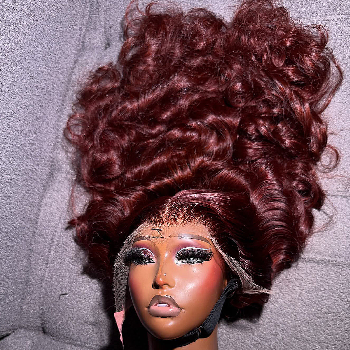 Reddish Brown Bouncy Curly 100% Real HD Lace 13x4/13x6 HD Lace Wig 400 Density 100% Human Hair Wigs For Women Wear And Go
