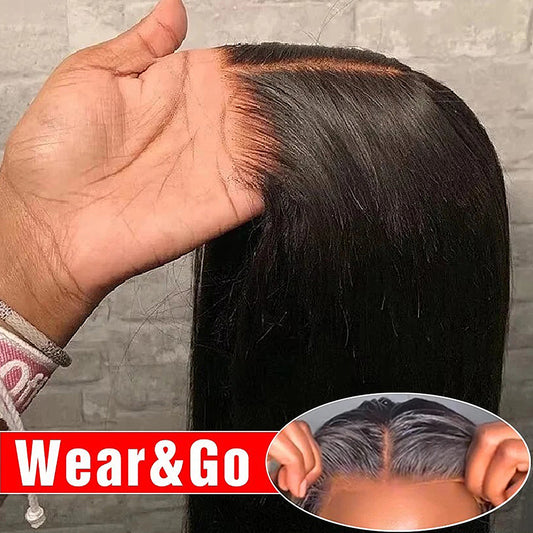 100% Real HD Lace Straight Human Hair Wigs 13x6 HD Lace Frontal Wig 16-32 Inch 200/400 Density 100%Human Hair Wigs For Women Wear And Go