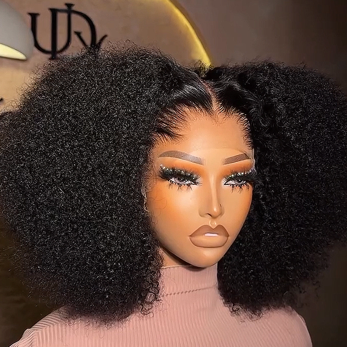 Lagos Hairline Afro Kinky Curly Wig 400 Density  13x6 Skinlike HD Lace Frontal Human Hair Wigs 16-32 Inch Glueless Wigs Pre Plucked
