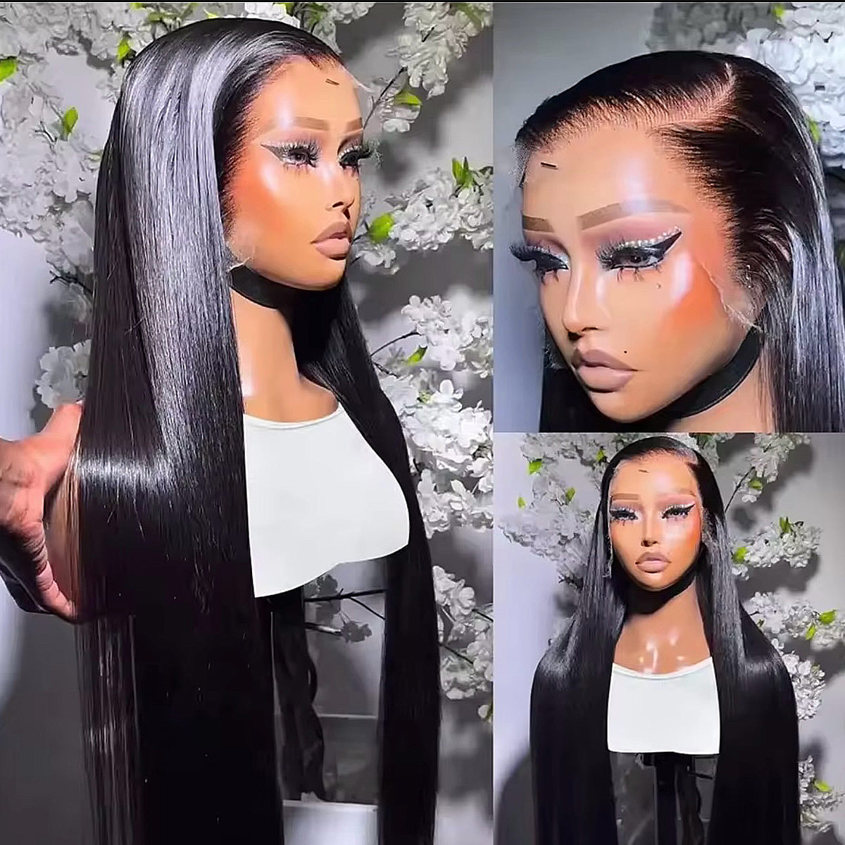 Skinlike Real HD Lace Wig 200/400 Density 13x6 HD Lace Frontal Wig Human Hair Straight Full Frontal Pre Plucked Wear And Go