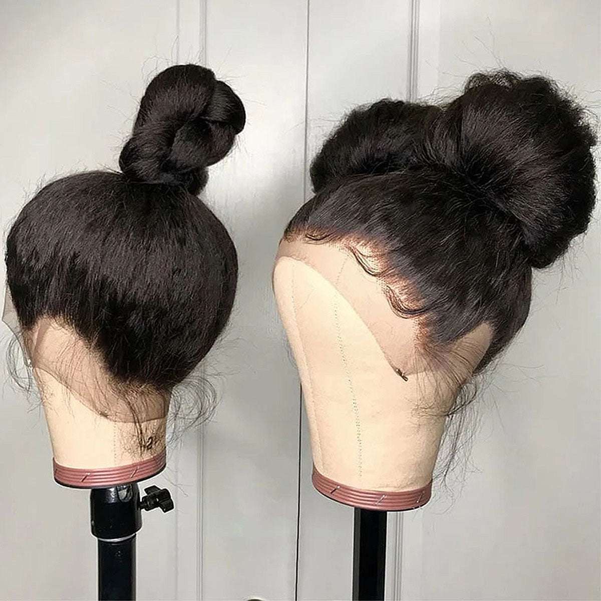 Invisible Strap Kinky Straight Glueless Wigs 200/400 Density 360 HD Lace Frontal Wigs Wear And Go For Women 16-32 Inch