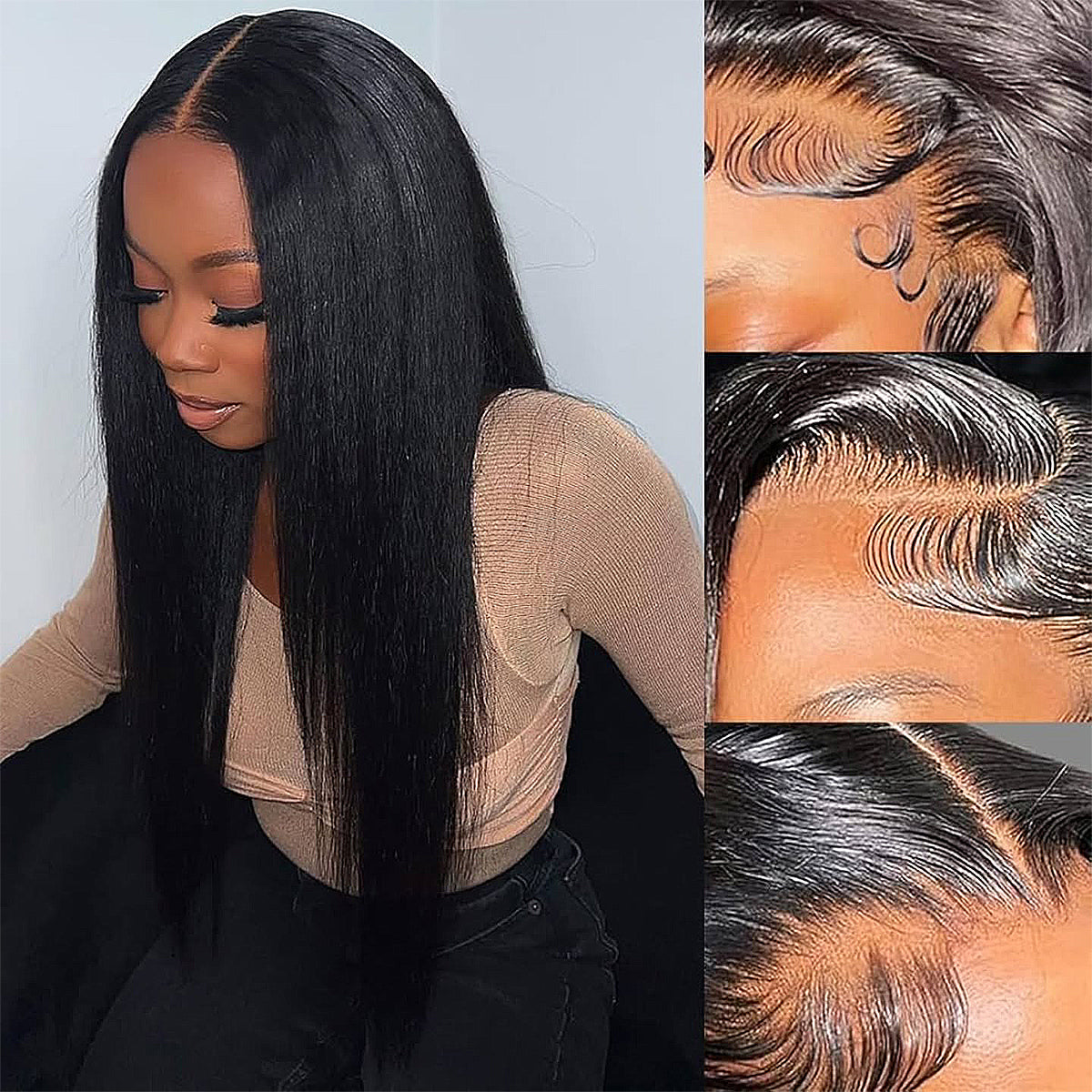 Skinlike HD Lace 100% Real Human Hair Wigs Glueless Wigs Human Hair 16-32 Inch Straight Human Hair Wigs 4X4/13X4/13x6 HD Lace Frontal Wig Pre Plucked