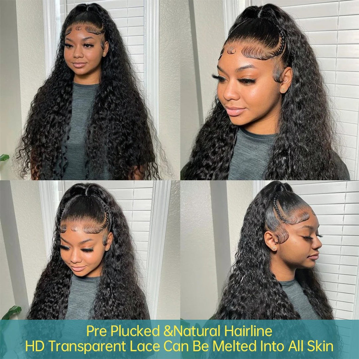 100% Real HD Lace Jerry Curly 16-32 Inch 13x6 HD Lace Frontal Wigs 200/400 Density 100% Human Hair Wigs Wear And Go For Women