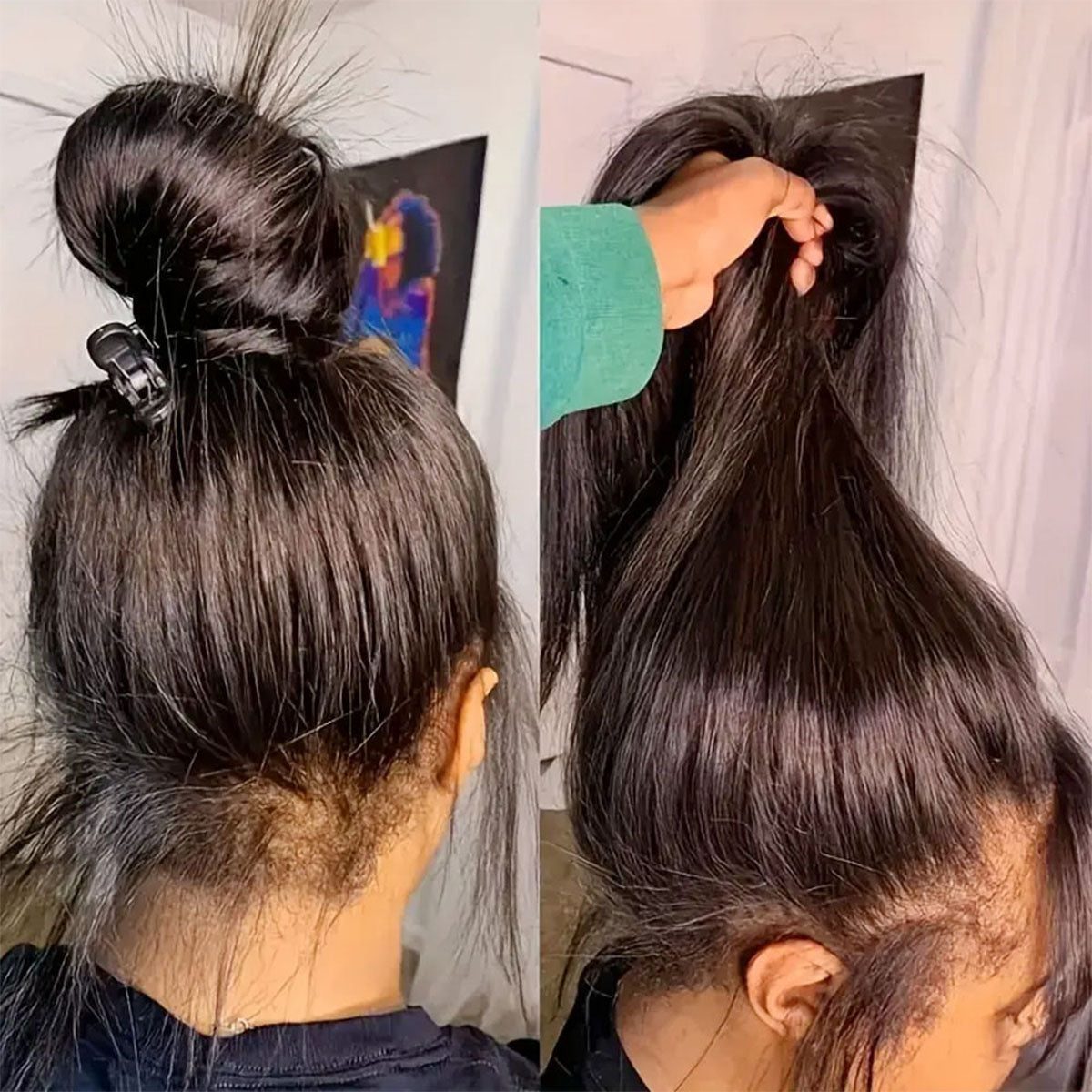 Invisible Strap 360 HD Full Lace Glueless Wig Bone Straight Lace Frontal Wig 200/400 Density 16-32 Inch For Black Women