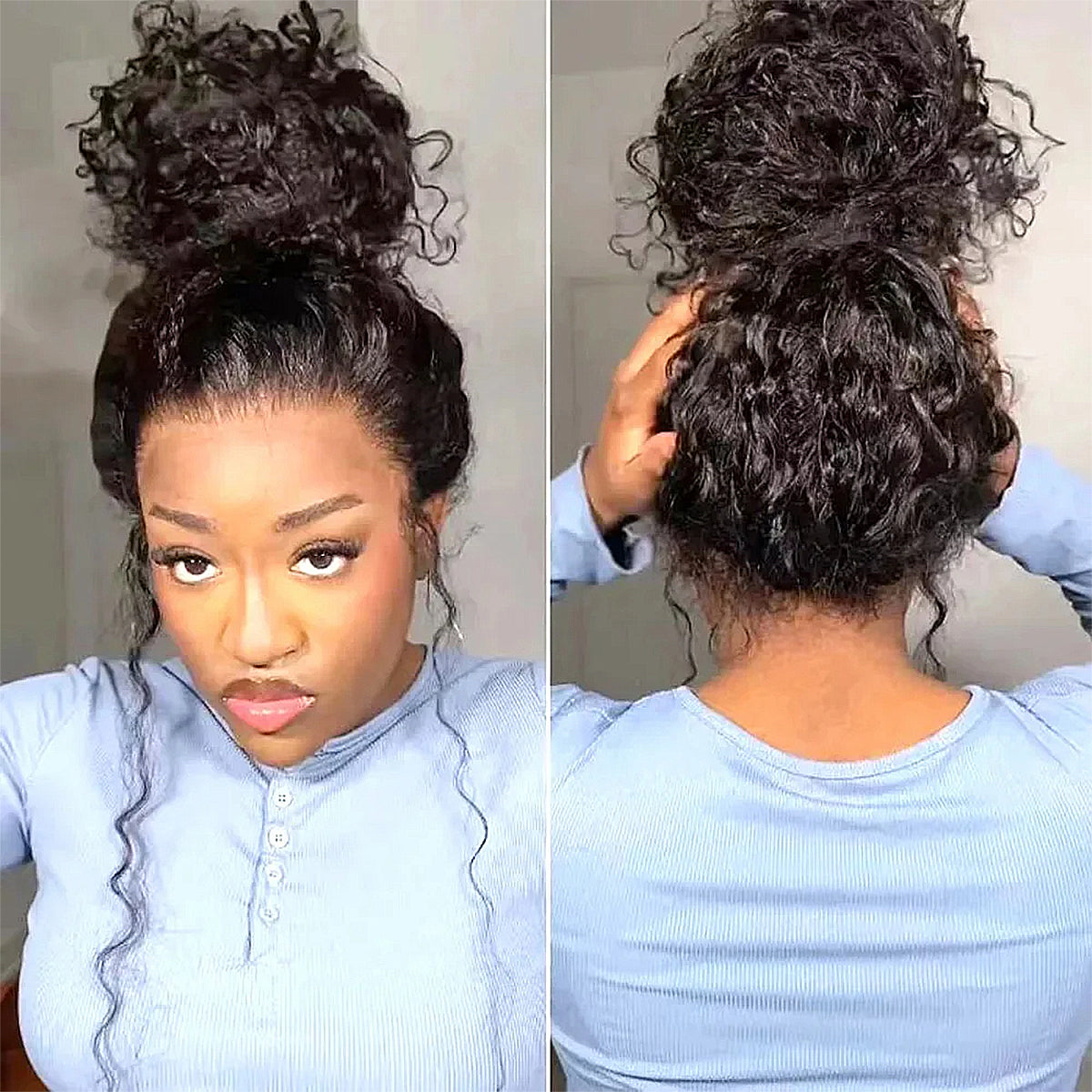 Wear And Go 360 Full Lace Wig Invisible Strap Jerry Curly Frontal Wig Curly Human Hair Wigs Brazilian 400 Density Pre Plucked