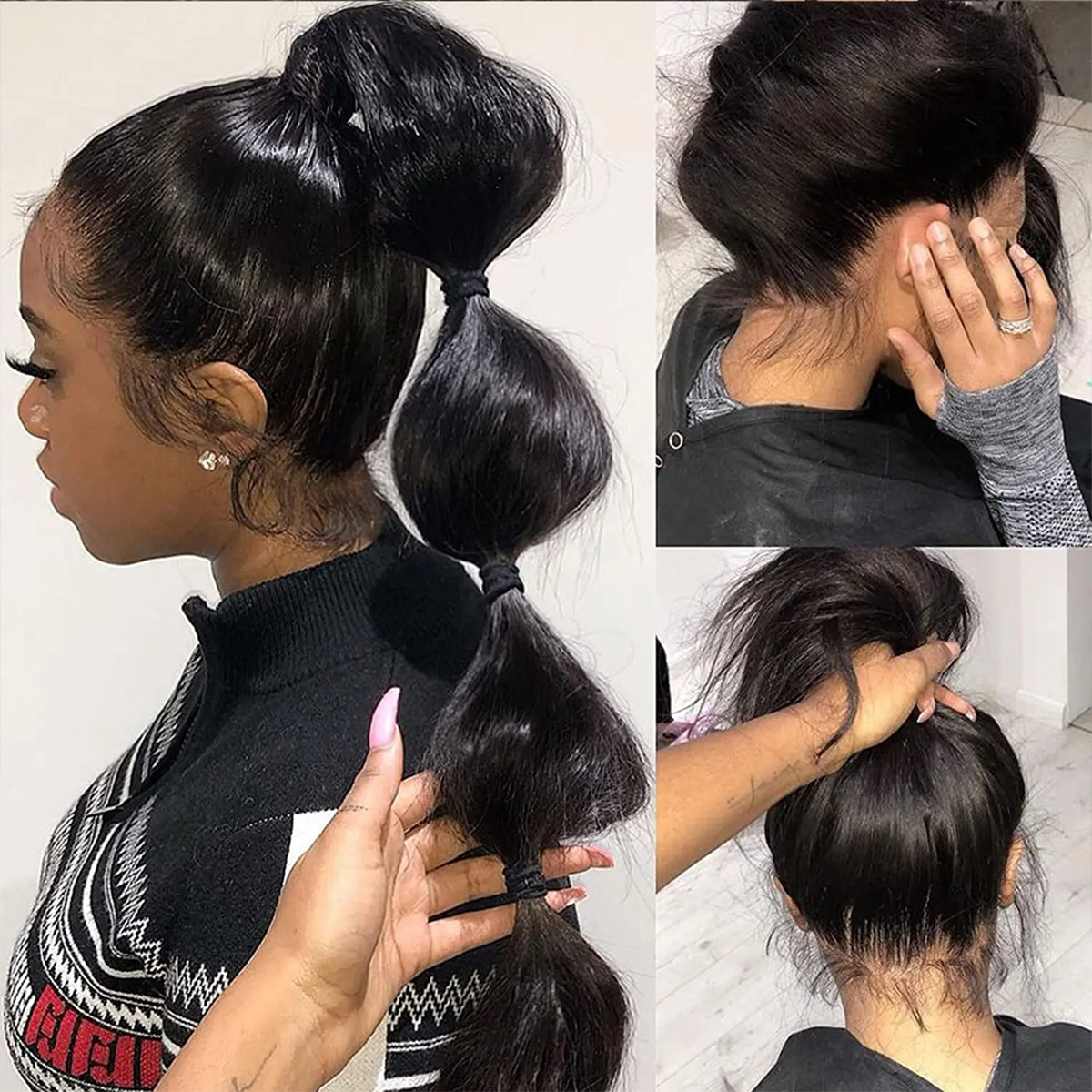 Invisible Strap 360 HD Full Lace Glueless Wig Bone Straight Lace Frontal Wig 200/400 Density 16-32 Inch For Black Women