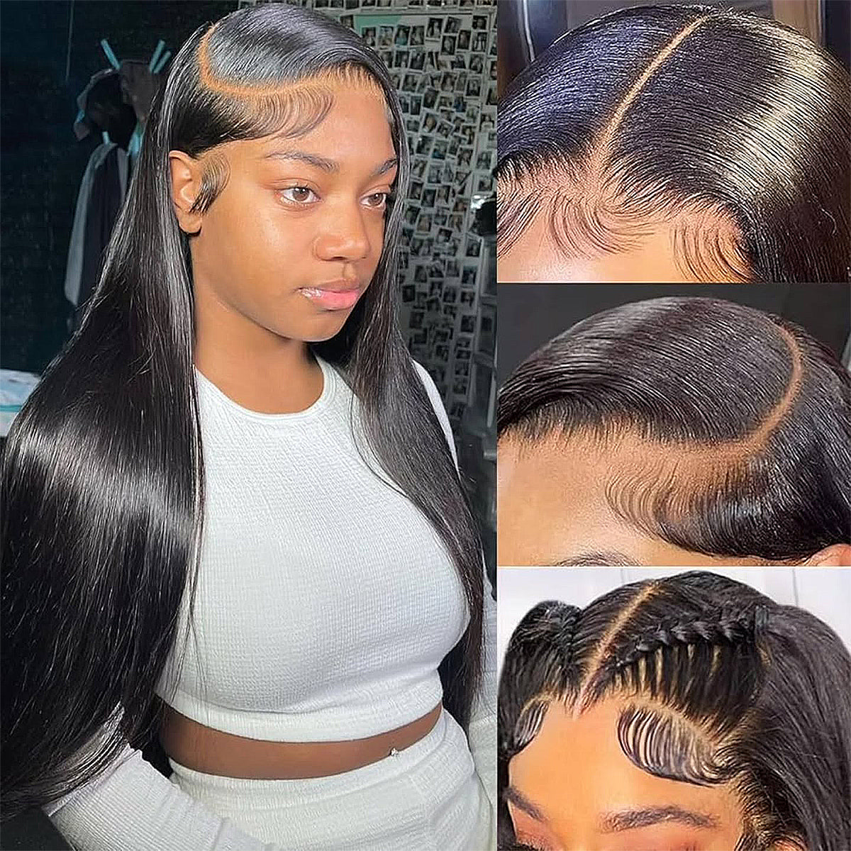 Skinlike HD Lace 100% Real Human Hair Wigs Glueless Wigs Human Hair 16-32 Inch Straight Human Hair Wigs 4X4/13X4/13x6 HD Lace Frontal Wig Pre Plucked