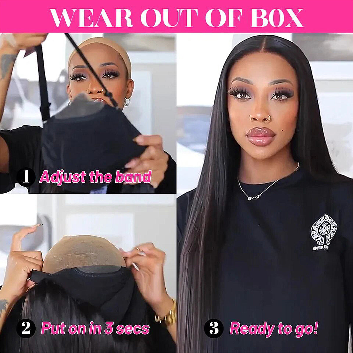 200/400 Density 100% Real HD Lace Straight Human Hair Wigs 13x64/13x6 HD Lace Frontal Wig 16-32 Inch 200/400 Density For Women Wear And Go