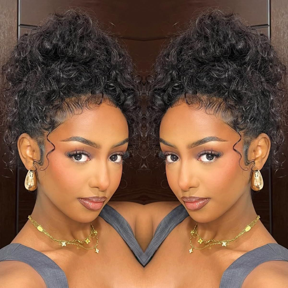 Wear And Go 200/400 High Density Jerry Curly 360 Hd Lace Frontal Human Hair Wigs Invisible Strap Pre Plucked 16-32 Inch