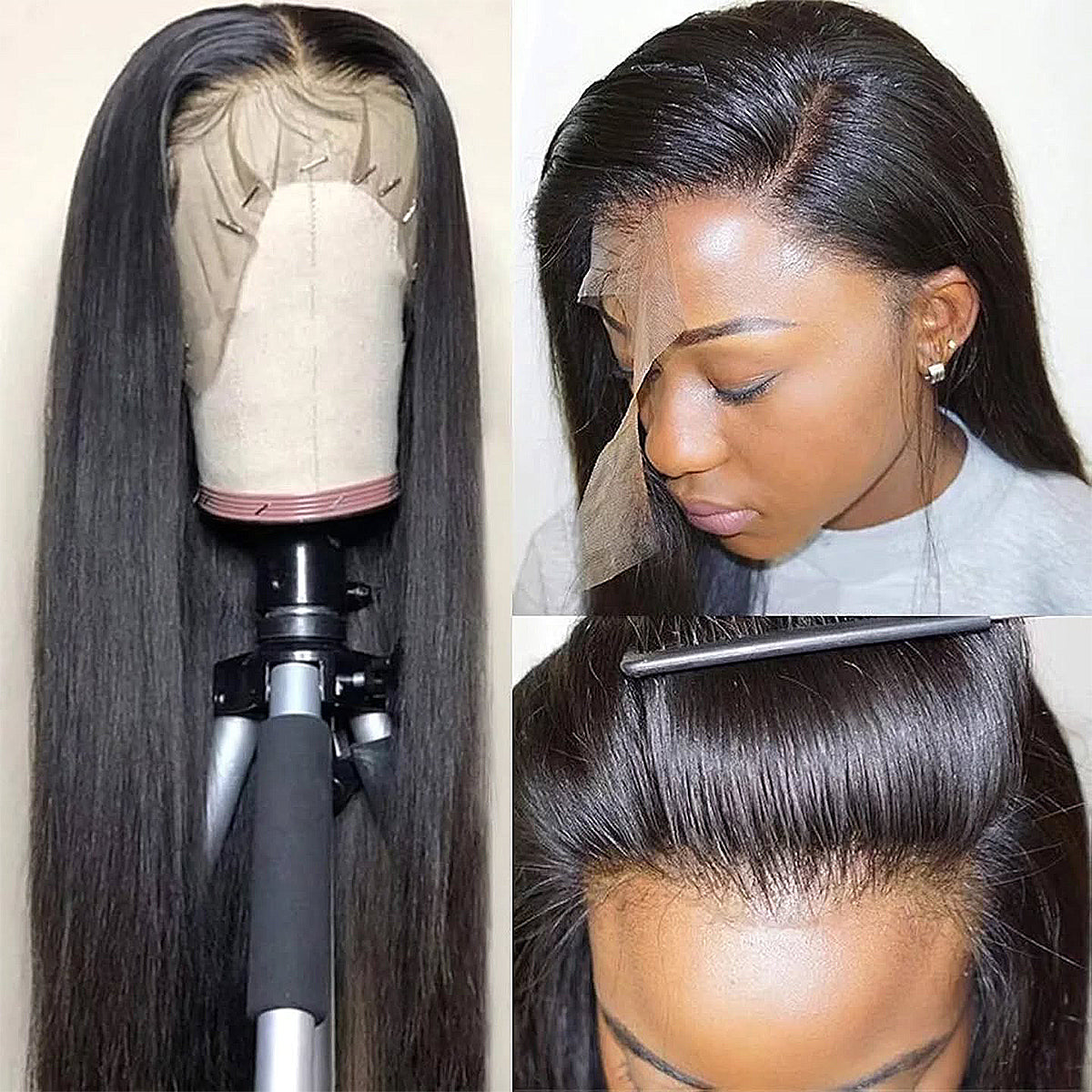 Skinlike HD Lace 100% Real Human Hair Wigs Glueless Wigs Human Hair 16-32 Inch Straight Human Hair Wigs 4X4/13X4/13x6 HD Lace Frontal Wig Pre Plucked