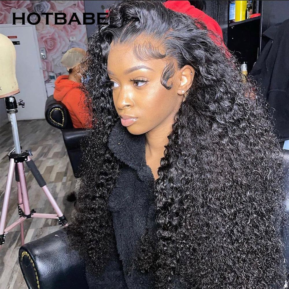 Water Wave Wigs 13X6 HD Transparent Lace Front Human Hair Wigs For Women Pre Plucked Brazilian Curly Lace Front Wig Remy Hair Hotbabe