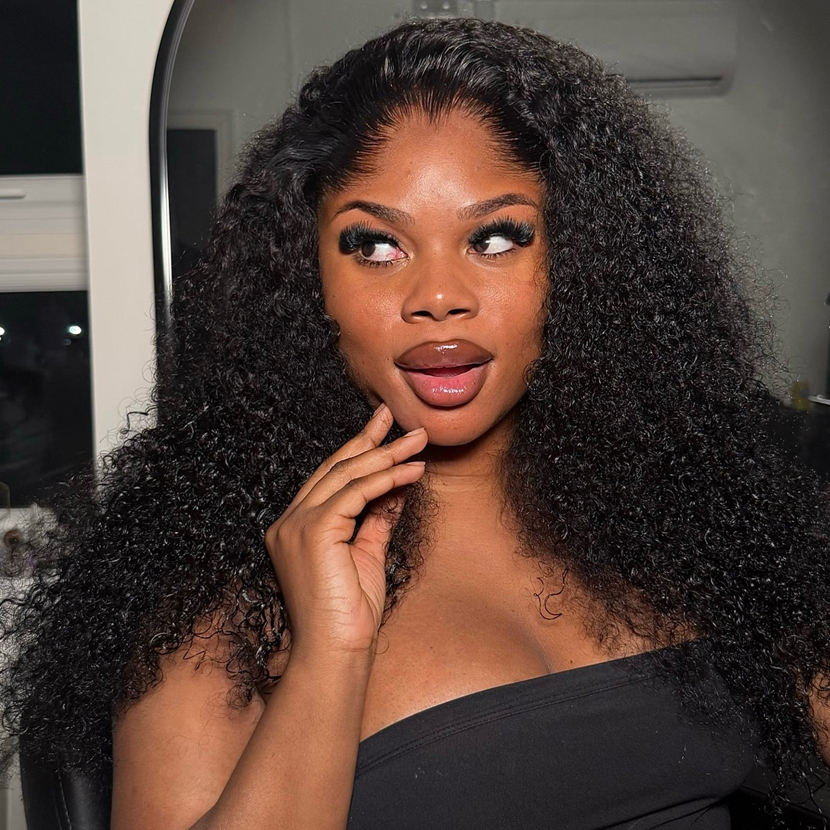 Lagos Hairline Wig Kinky Curly 13x4/13x6 HD Lace Front Wigs Human Hair 400 Density Lace Frontal Wigs For Women HOTBABE