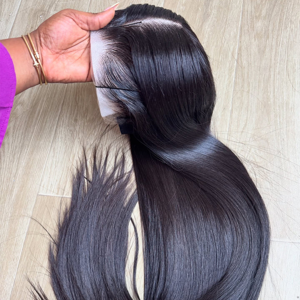 Lagos Hairline Super Double Drawn 400 Density Human Hair Wigs For Women Straight 13x6 HD Lace Wig Preplucked 13x4 HD Lace Frontal Wig Brazilian Hair