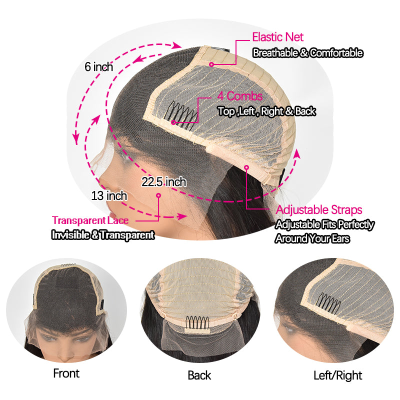 Body Wave Lace Front Wig 13x6 Lace Frontal Human Hair Wigs For Black Women 30 Inch