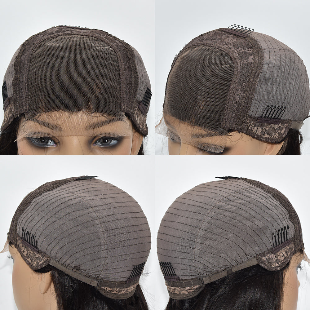 Transparent 4/27 Highlight Wig Short Bob Lace Front Wigs