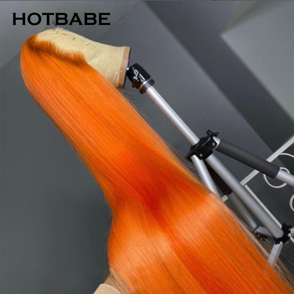 Ginger Orange Color 13*6 Lace Front Wigs for Women Brazilian Pre Plucked Remy Human Hair Wigs