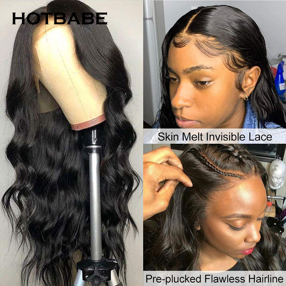 Body Wave 13x6 Transparent Lace Front Wig Human Hair Lace Frontal Wigs For Black Women Brazilian Hair Pre Plucked