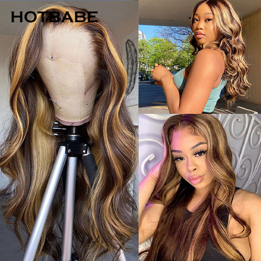 Highlight Wig Human Hair Ombre Lace Front Wig Brazilian Hair Wigs