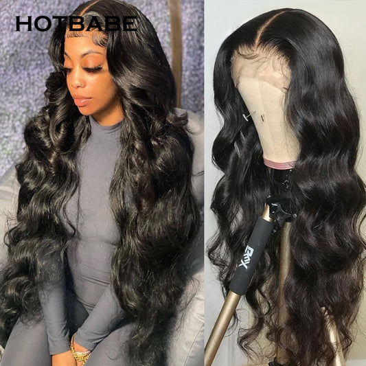 Body Wave 13x6 Transparent Lace Front Wig Human Hair Lace Frontal Wigs For Black Women Brazilian Hair Pre Plucked